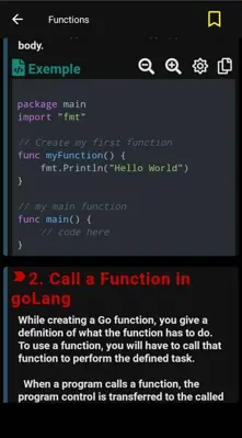 GoLang programming language android App screenshot 2